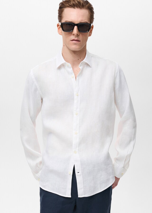 Mango Regular-Fit-Hemd aus 100 % Leinen