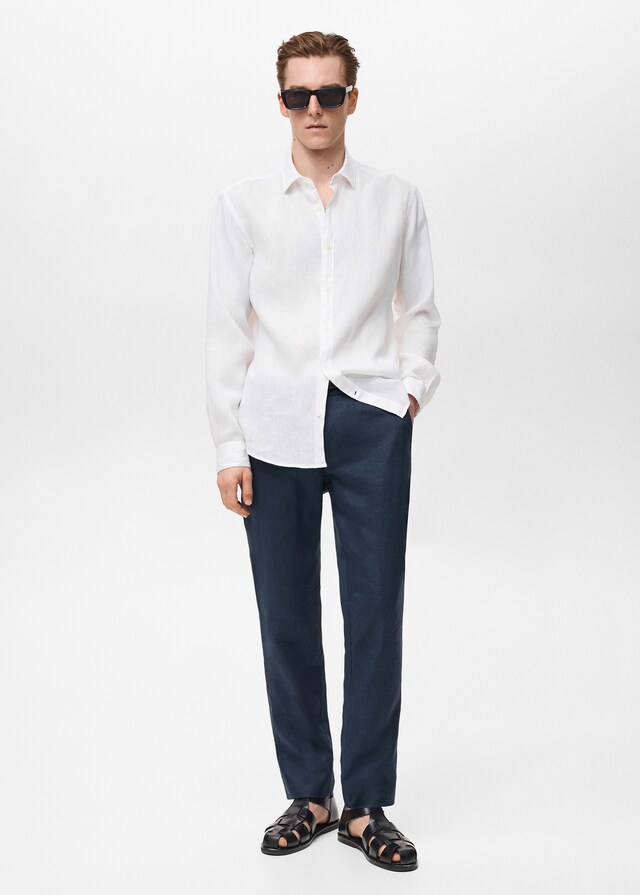 Mango Regular-Fit-Hemd aus 100 % Leinen Letzter Tag