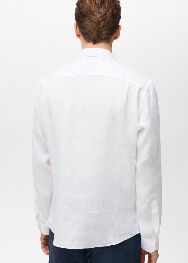Mango Regular-Fit-Hemd aus 100 % Leinen Letzter Tag