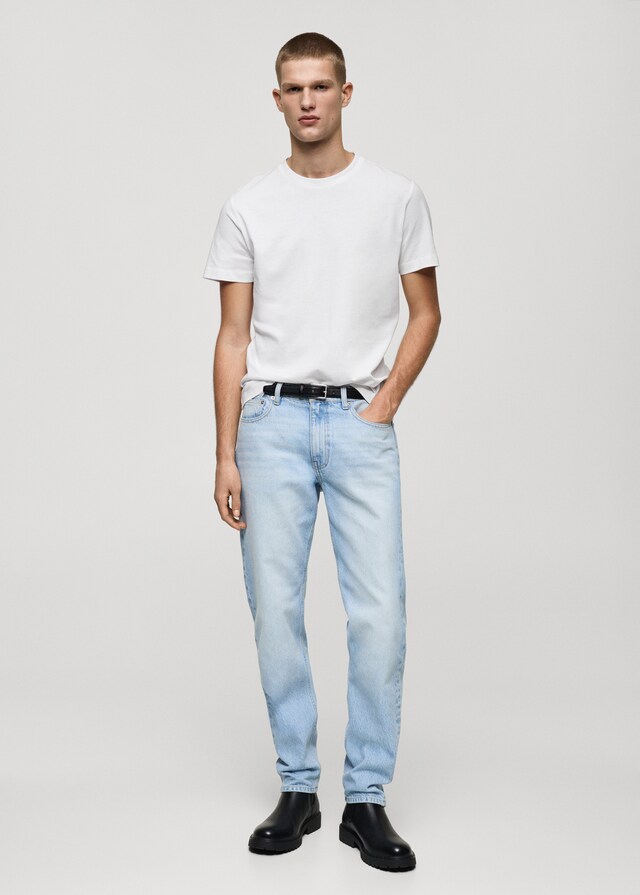 Mango Slim-Fit-T-Shirt aus 100 % Baumwolle Bis zu 60% Rabatt