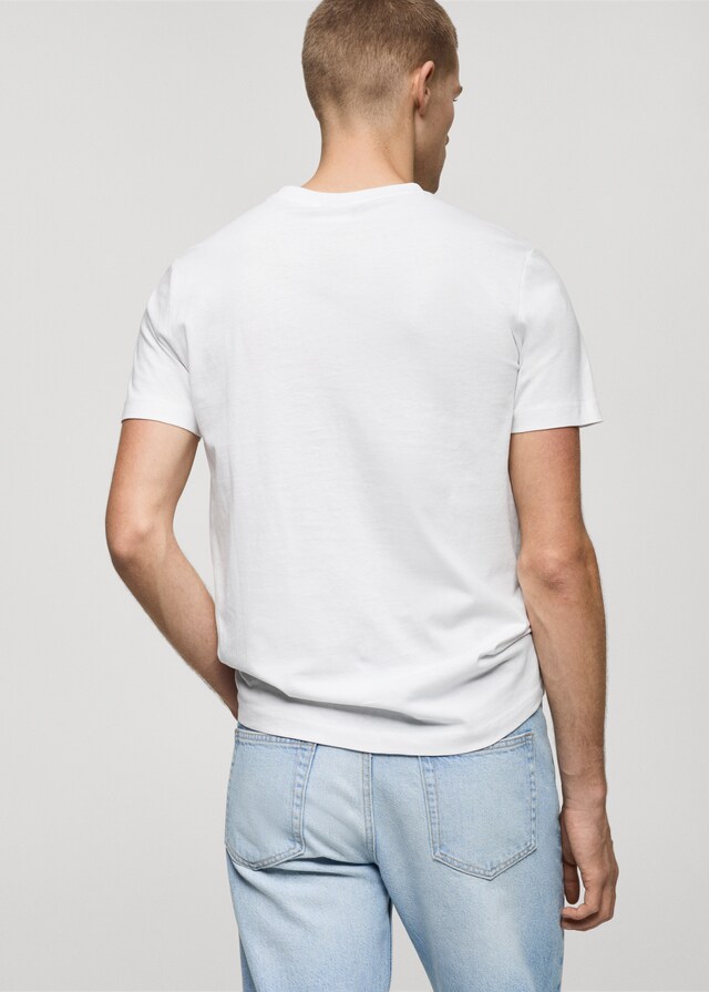 Mango Slim-Fit-T-Shirt aus 100 % Baumwolle Bis zu 60% Rabatt