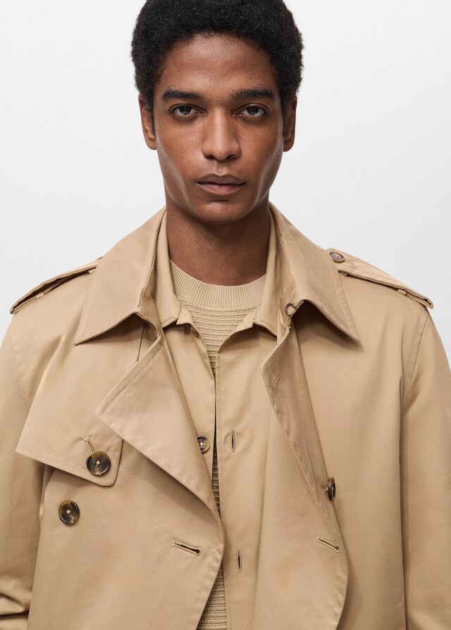 Mango Wasserabweisender Trenchcoat mit Gürtel Nur noch ein Tag übrig