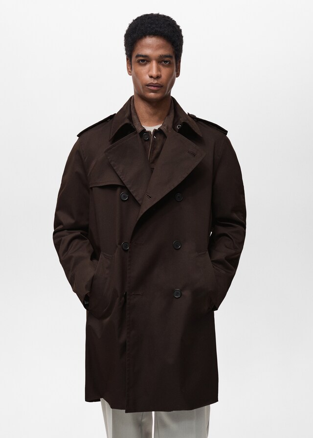 Mango Wasserabweisender Trenchcoat mit Gürtel