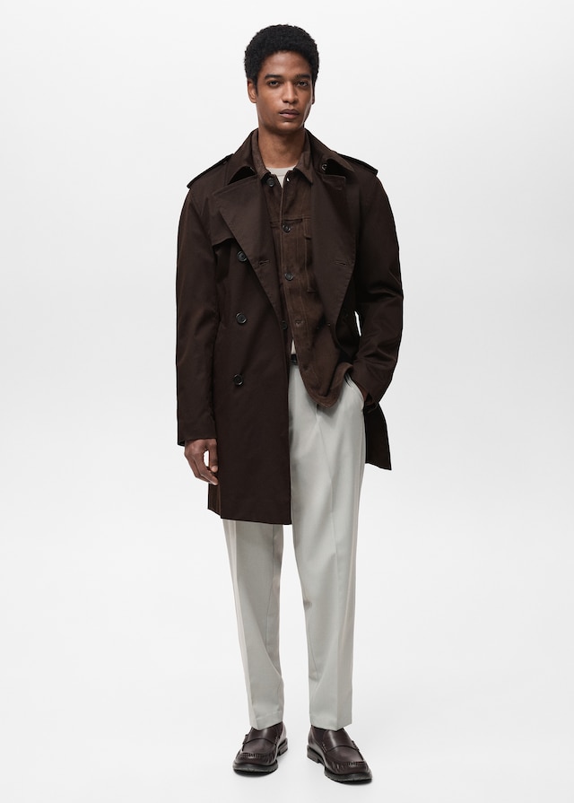 Mango Wasserabweisender Trenchcoat mit Gürtel 50% Rabatt mit kostenlosem Versand