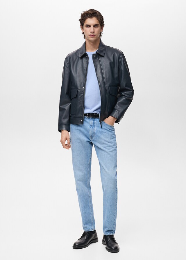 Mango Tapered-Fit-Selvedge-Jeans Im Verkauf