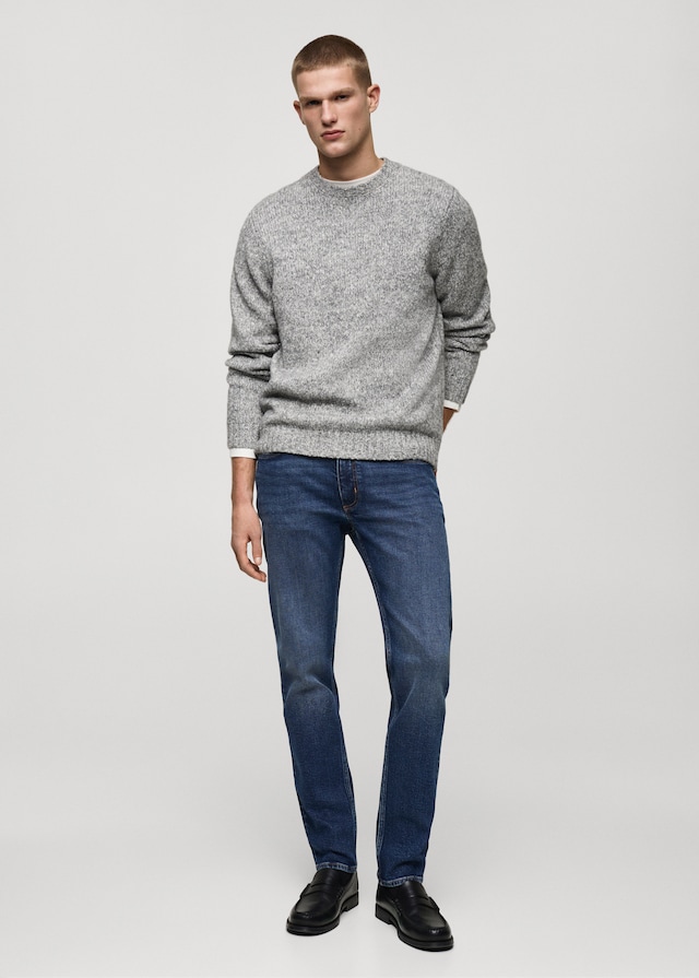 Mango Slim Fit-Jeans Jan im Used-Look mit dunkler Waschung 50% Rabatt für begrenzte Zeit