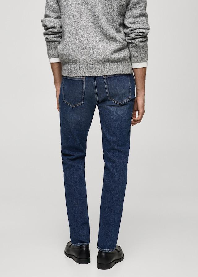 Mango Slim Fit-Jeans Jan im Used-Look mit dunkler Waschung 50% Rabatt für begrenzte Zeit