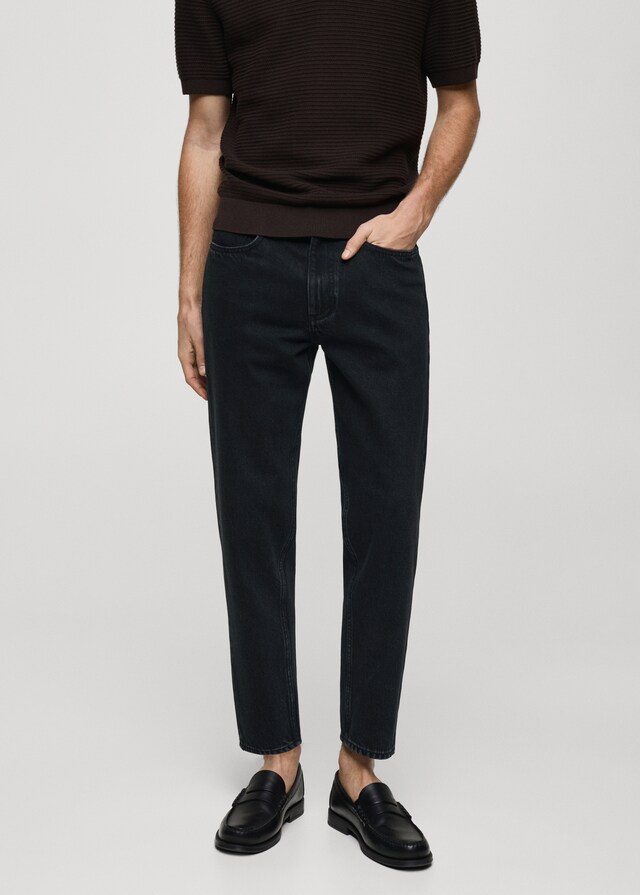 Mango Jeans cropped tapered fit