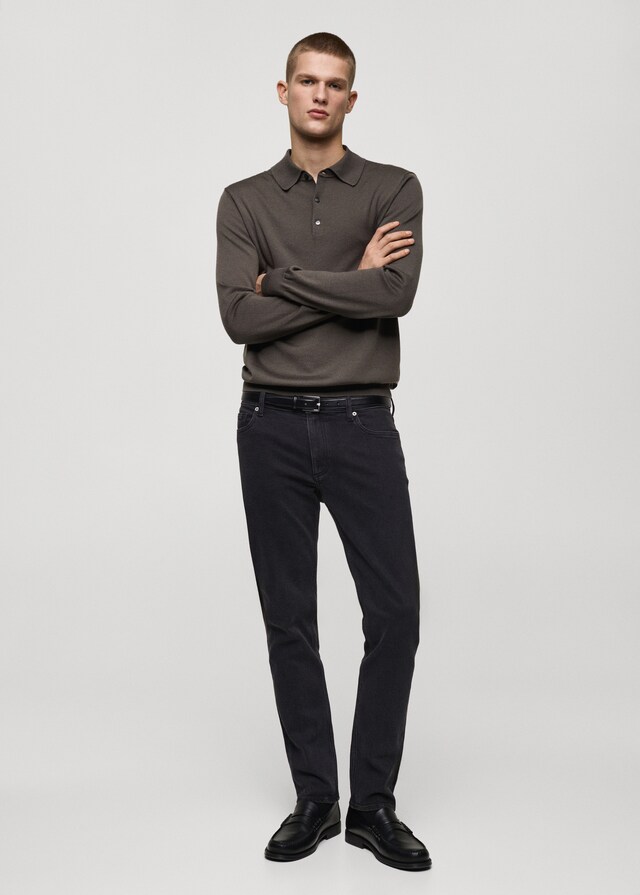 Mango Schwarze Slim Fit Jeans Jan Online