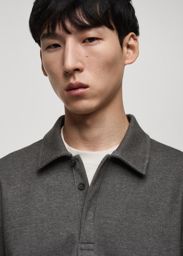 Mango Polo-Sweatshirt mit Stickdetail im Angebot