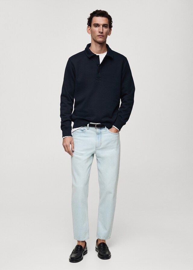 Mango Polo-Sweatshirt mit angerauter Innenseite und regulärer Passform Schlussverkauf