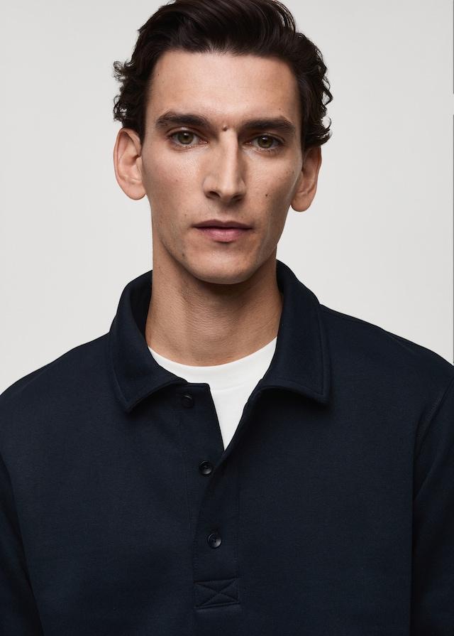 Mango Polo-Sweatshirt mit angerauter Innenseite und regulärer Passform Schlussverkauf