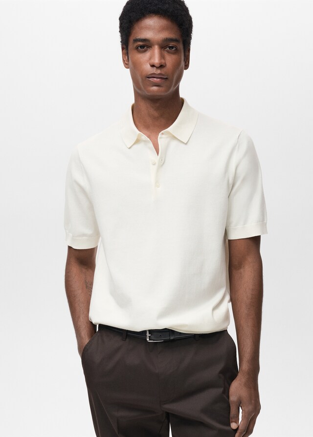 Mango Feinstrick-Poloshirt aus 100 % Baumwolle Meist gekauft