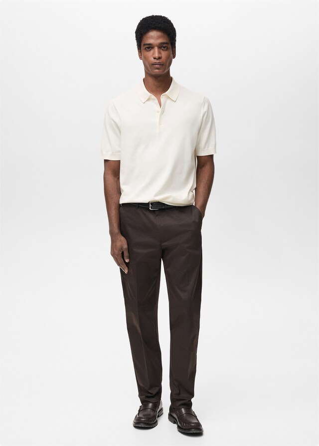 Mango Feinstrick-Poloshirt aus 100 % Baumwolle Meist gekauft