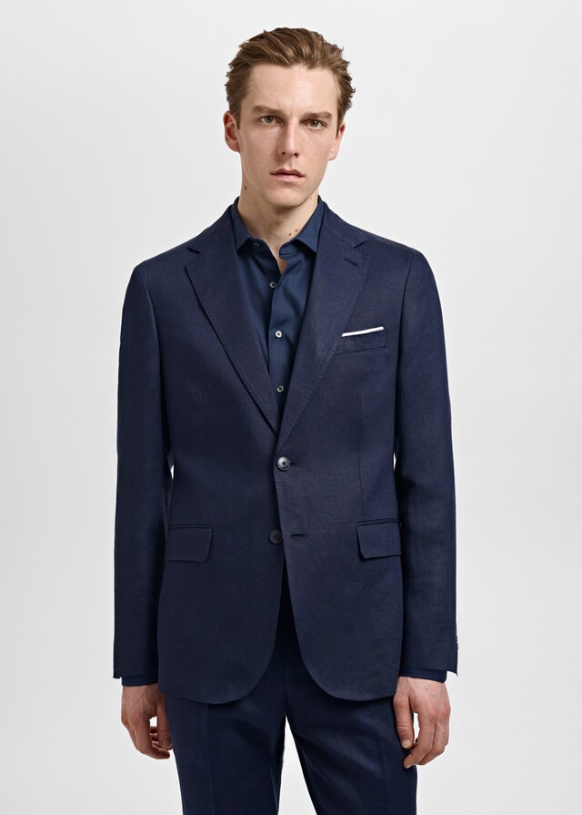 Mango Slim-Fit-Sakko Amalfi aus 100 % Leinen