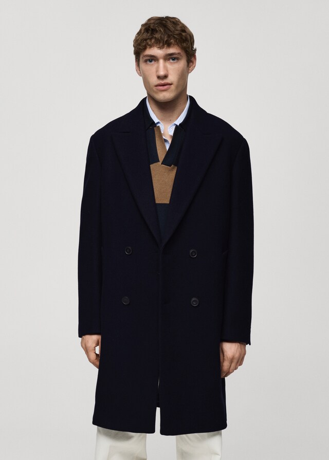 Mango Langer Relaxed-Fit-Wollmantel