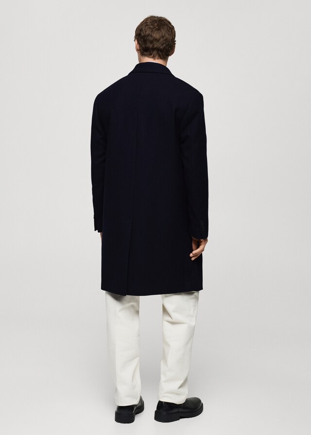 Mango Langer Relaxed-Fit-Wollmantel Flash Sale
