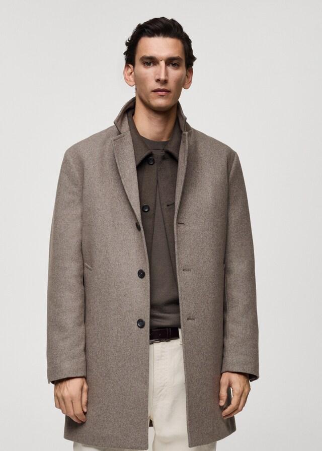 Mango Wollmantel mit gestepptem Innenfutter Online Shopping