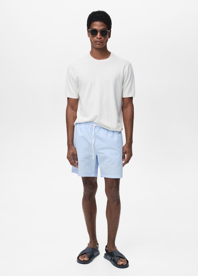 Mango Badeshorts mit Seersucker-Effekt Preisnachlass