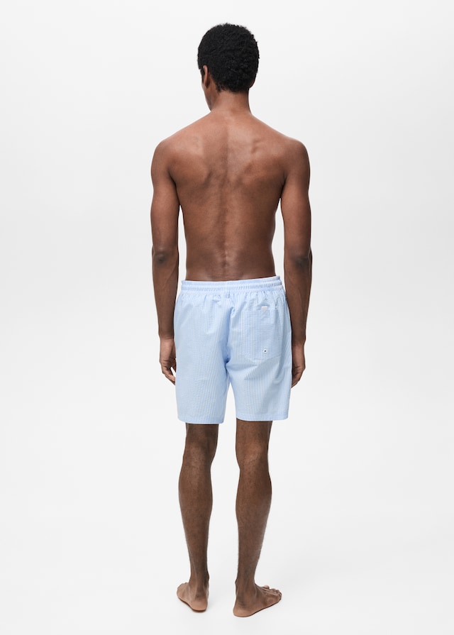 Mango Badeshorts mit Seersucker-Effekt Preisnachlass