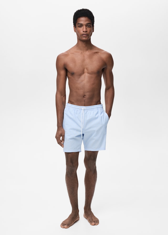 Mango Badeshorts mit Seersucker-Effekt Preisnachlass