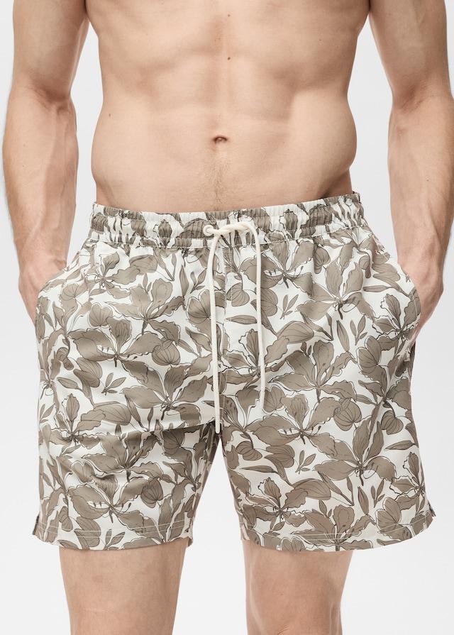 Mango Badeshorts mit floralem Dessin Saisonschlussverkauf