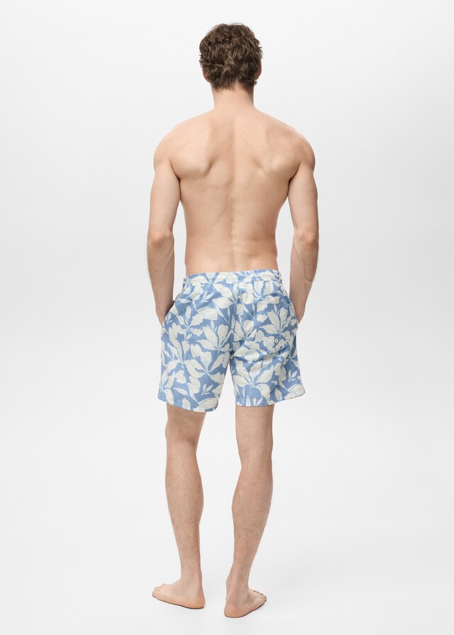 Mango Badeshorts mit floralem Dessin Black Friday