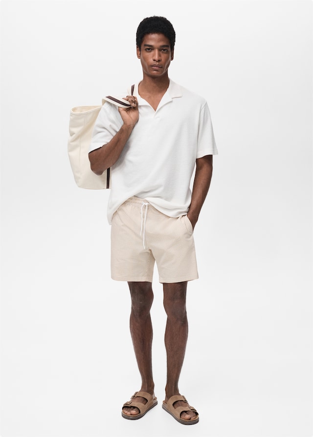 Mango Badeshorts mit Seersucker-Effekt Osterangebot