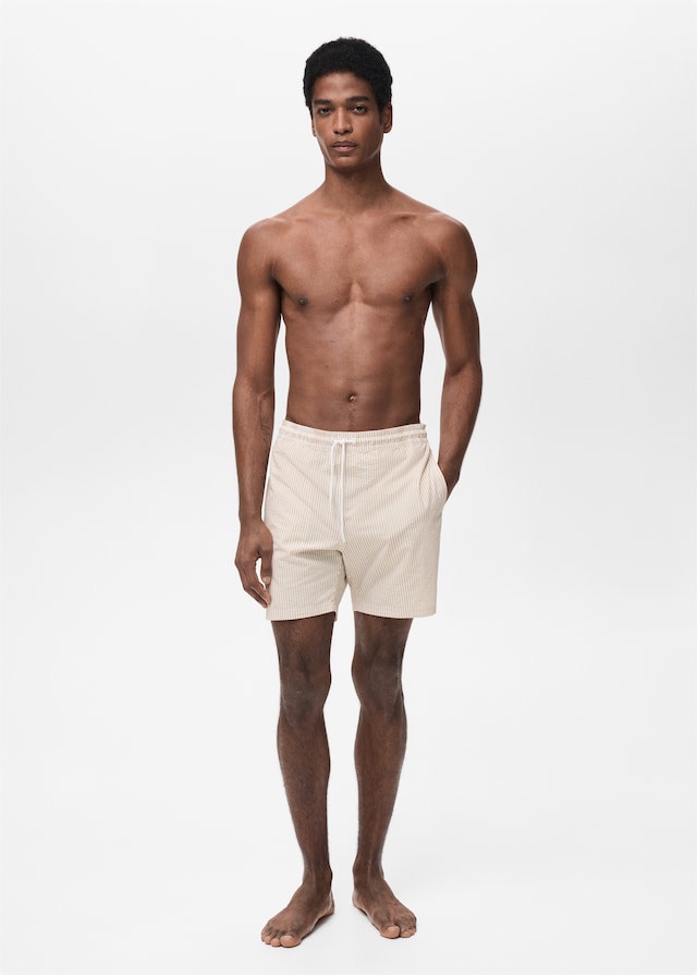 Mango Badeshorts mit Seersucker-Effekt Osterangebot