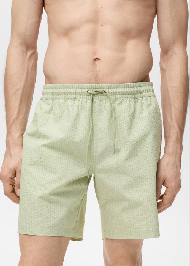 Mango Badeshorts mit Seersucker-Effekt Muttertagsangebot