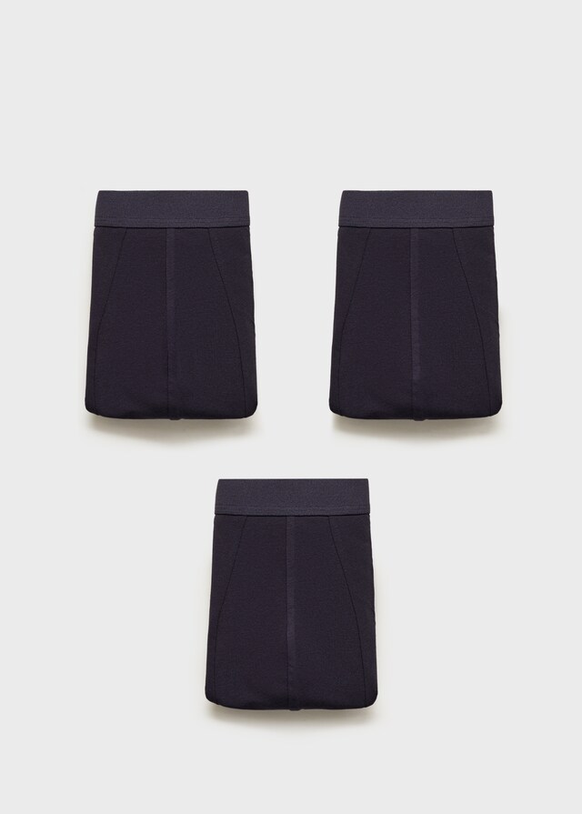 Mango 3er-Pack Blaue Boxershorts aus Baumwolle