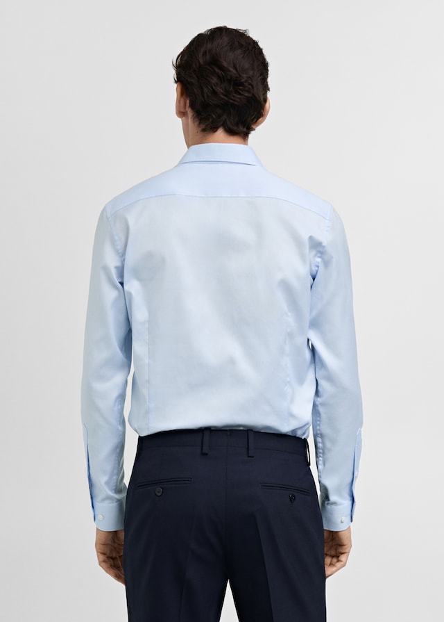 Mango Slim Fit-Oberhemd aus Baumwoll-Popeline Sonderangebot der Fabrik