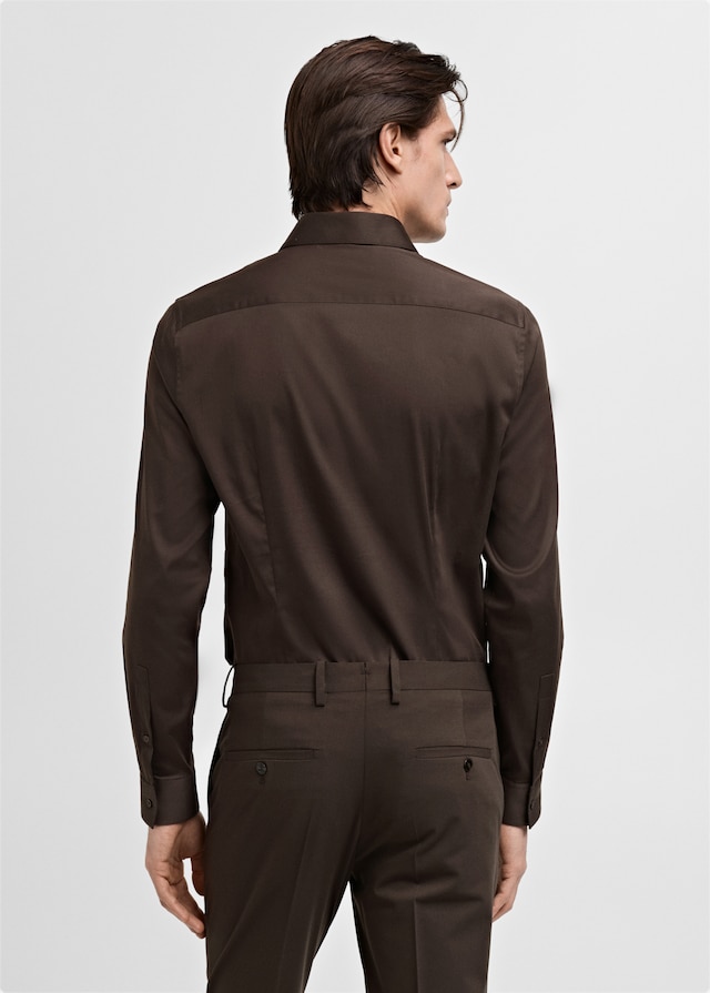 Mango Super Slim Fit-Anzugshemd aus Baumwoll-Stretch Nur noch ein Tag übrig