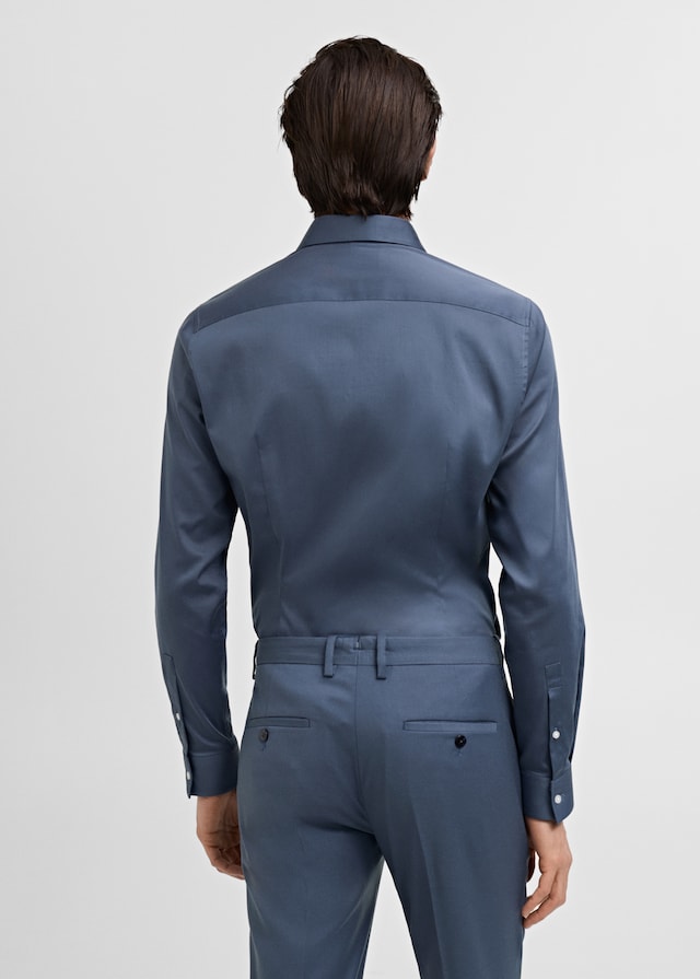 Mango Super Slim Fit-Anzugshemd aus Baumwoll-Stretch Super Rabatt