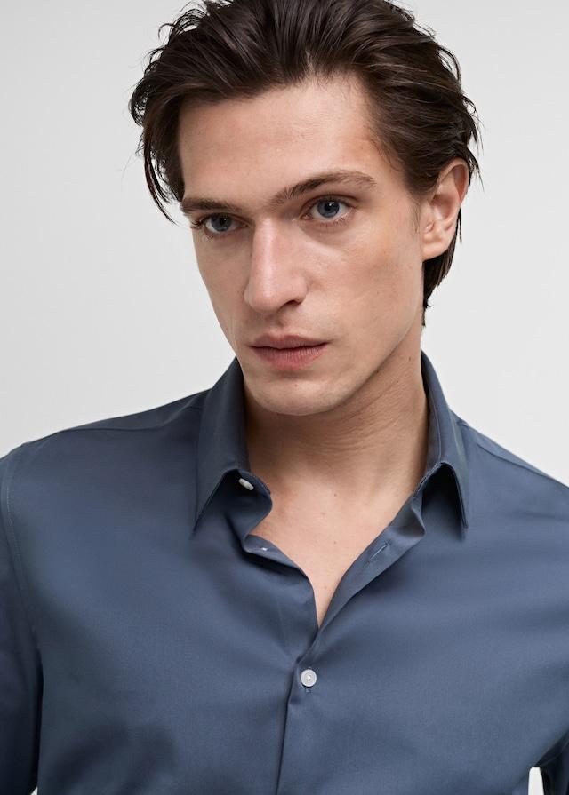 Mango Super Slim Fit-Anzugshemd aus Baumwoll-Stretch Super Rabatt