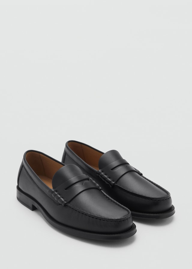 Mango Leder-Mokassins mit Maskendetail Rabatte dieses Monats