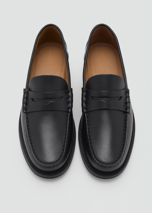 Mango Leder-Mokassins mit Maskendetail Rabatte dieses Monats