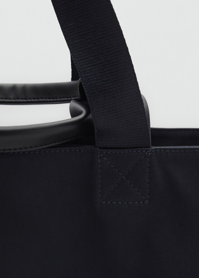 Mango Tote-Bag aus Baumwolle mit Taschen Hotsell