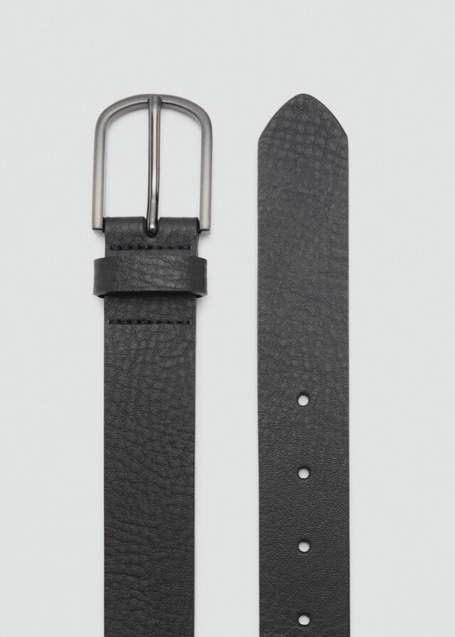 Mango Genarbter Ledergürtel Sonderangebot