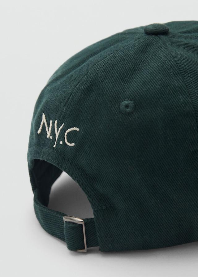 Mango Bestickte Canvas-Kappe Online Outlet