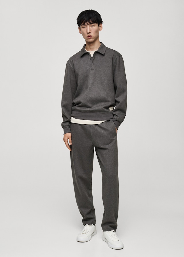Mango Jogger Pants aus Baumwolle mit Stickdetail Letzter Tag