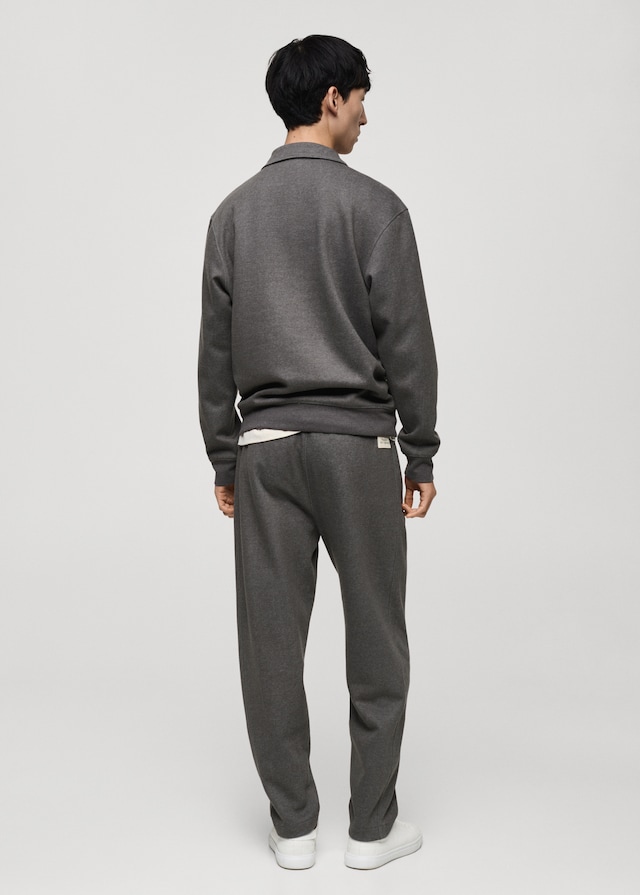 Mango Jogger Pants aus Baumwolle mit Stickdetail Letzter Tag