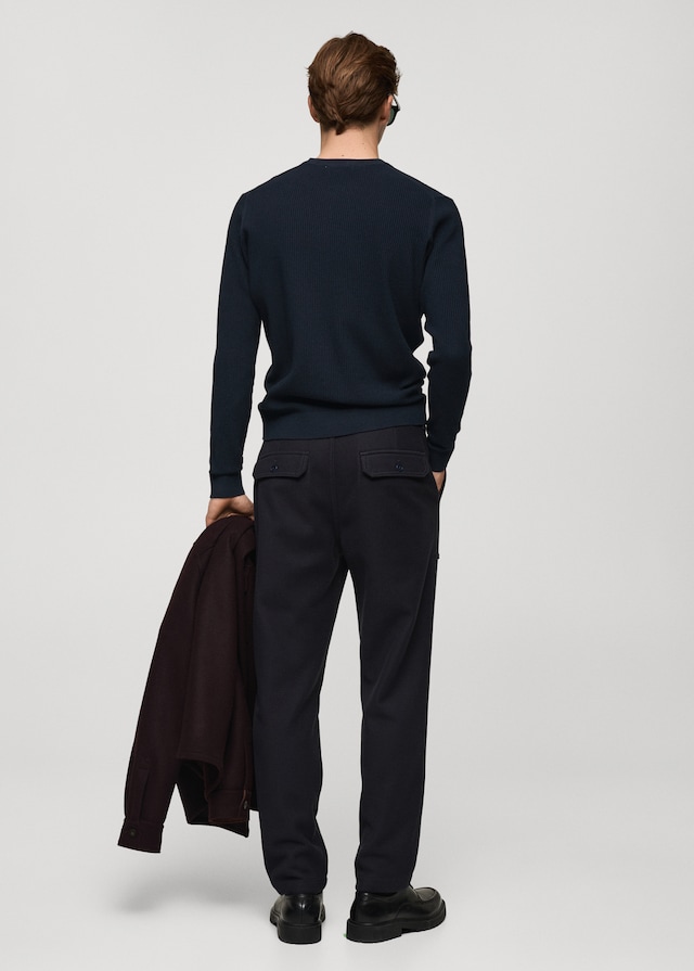 Mango Rippstrickpullover aus Baumwolle Zeitbegrenzte Promotion