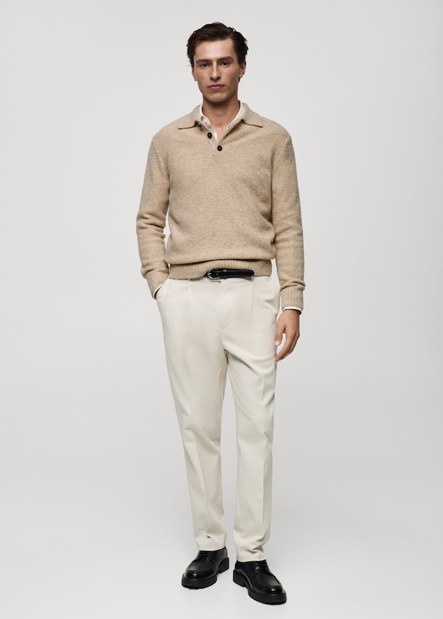 Mango Strick-Poloshirt mit Mini-Bouclé Vierteljährliche Förderung