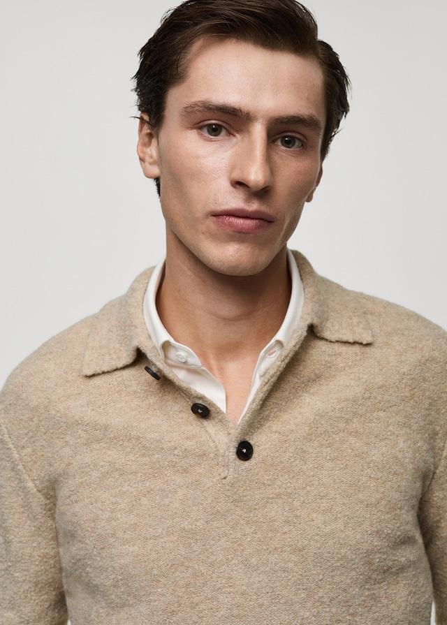 Mango Strick-Poloshirt mit Mini-Bouclé Vierteljährliche Förderung