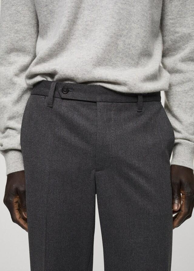 Mango Slim-Fit-Flanellhose Discount Store für neue Produkte
