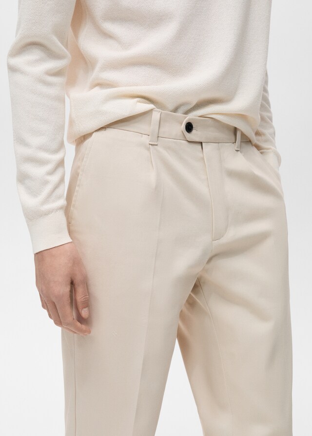 Mango Bundfaltenhose mit Hosenaufschlag Super Rabatt