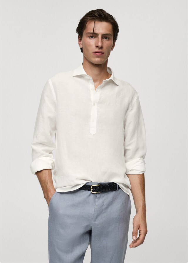 Mango Relaxed-Fit-Hemd aus Leinen mit Tencel zollfrei