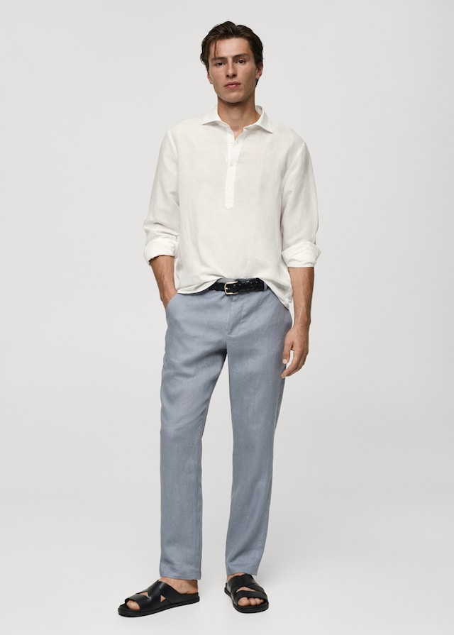 Mango Relaxed-Fit-Hemd aus Leinen mit Tencel zollfrei