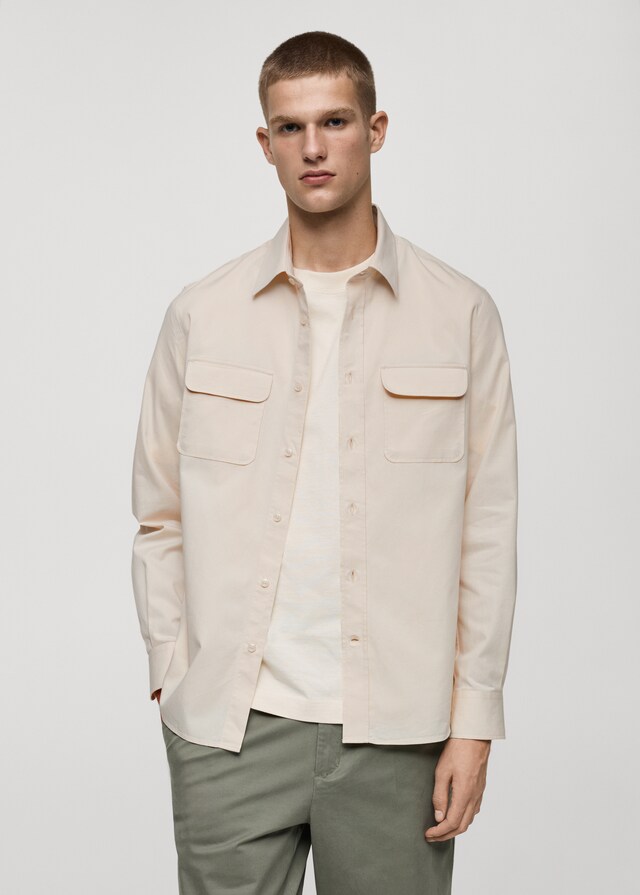 Mango Overshirt aus Baumwoll-Twill mit Taschen
